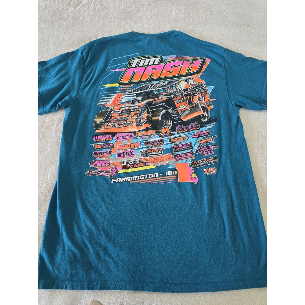 Vintage Tim Nash T Shirt Mens Size Medium Racing Graphic Tee